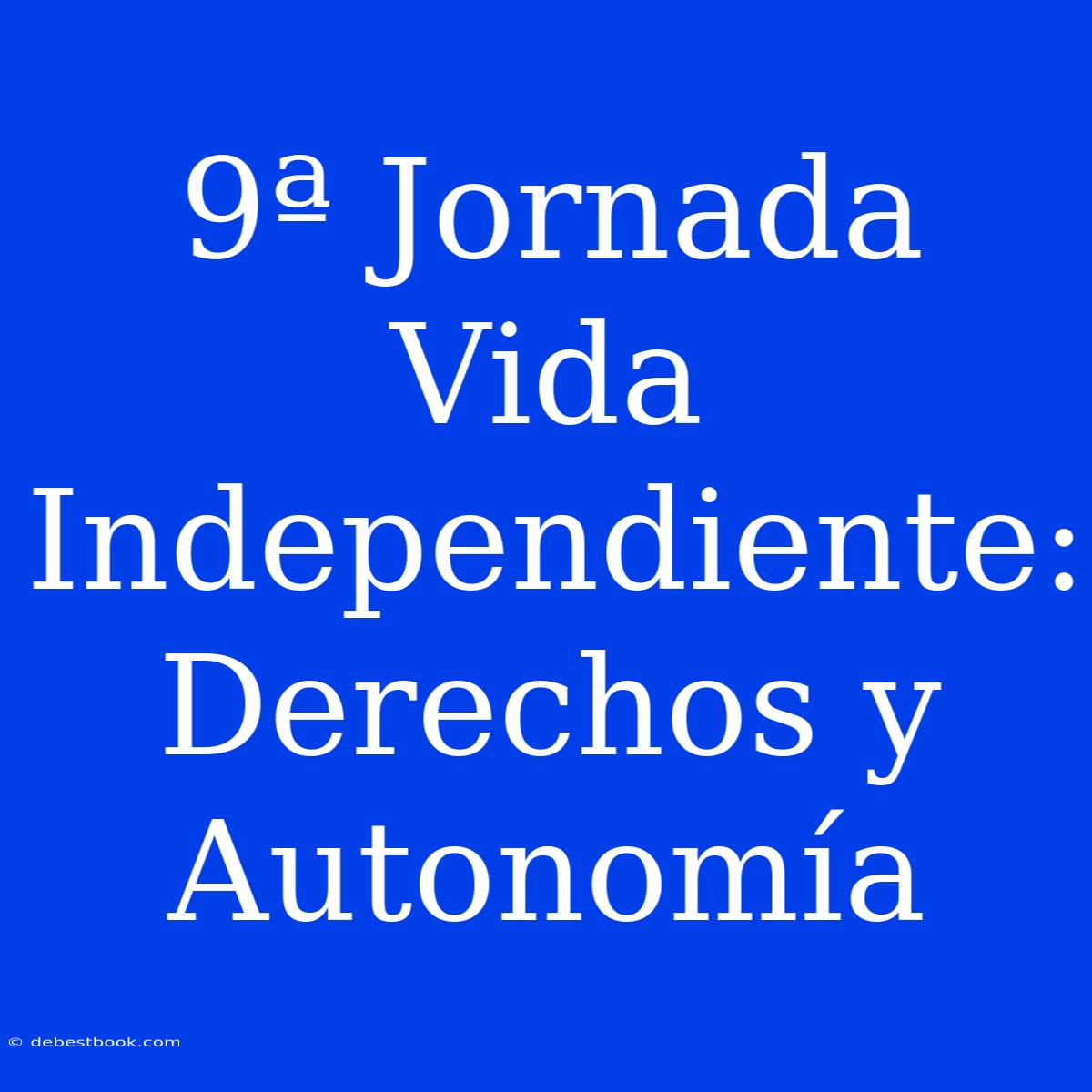 9ª Jornada Vida Independiente: Derechos Y Autonomía