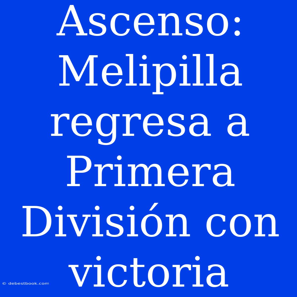 Ascenso: Melipilla Regresa A Primera División Con Victoria