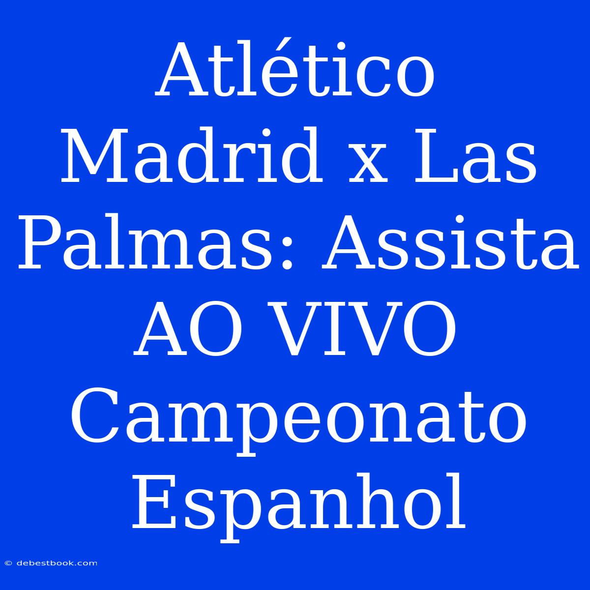 Atlético Madrid X Las Palmas: Assista AO VIVO Campeonato Espanhol