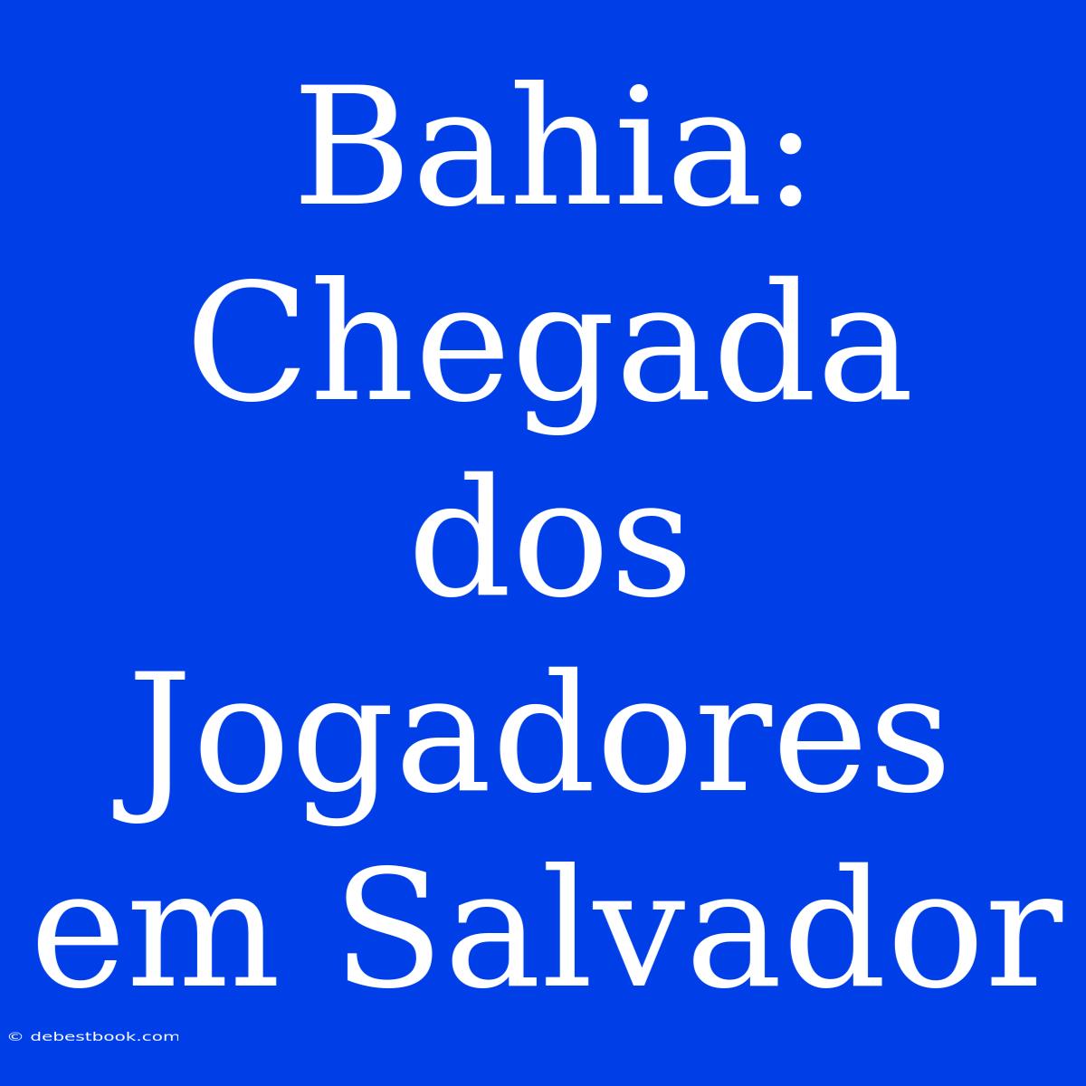 Bahia: Chegada Dos Jogadores Em Salvador