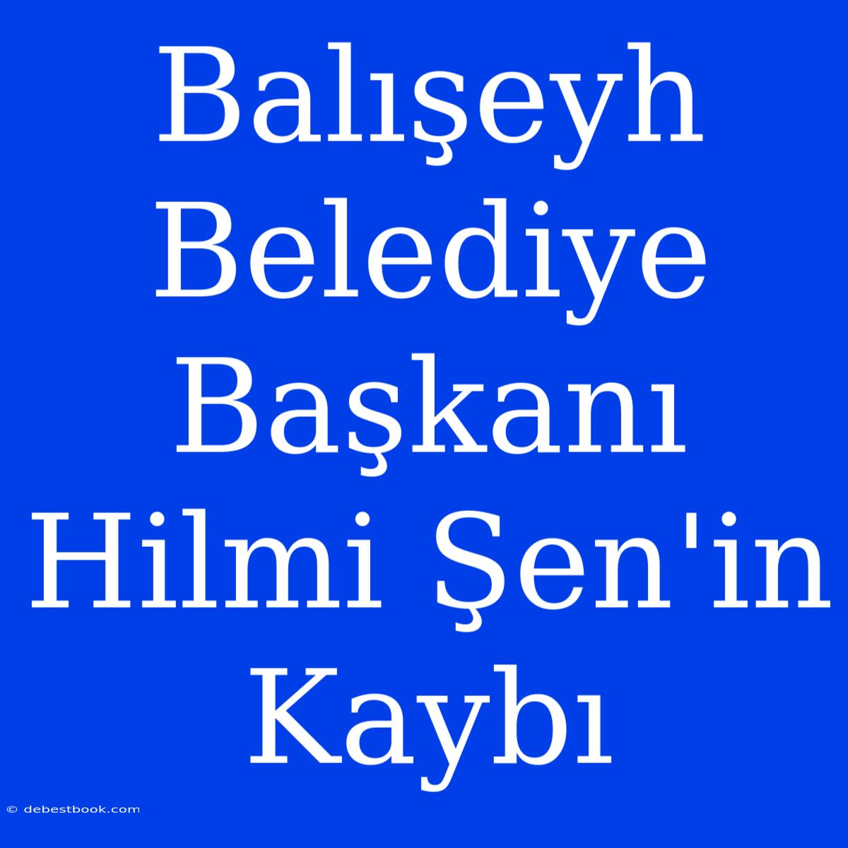 Balışeyh Belediye Başkanı Hilmi Şen'in Kaybı