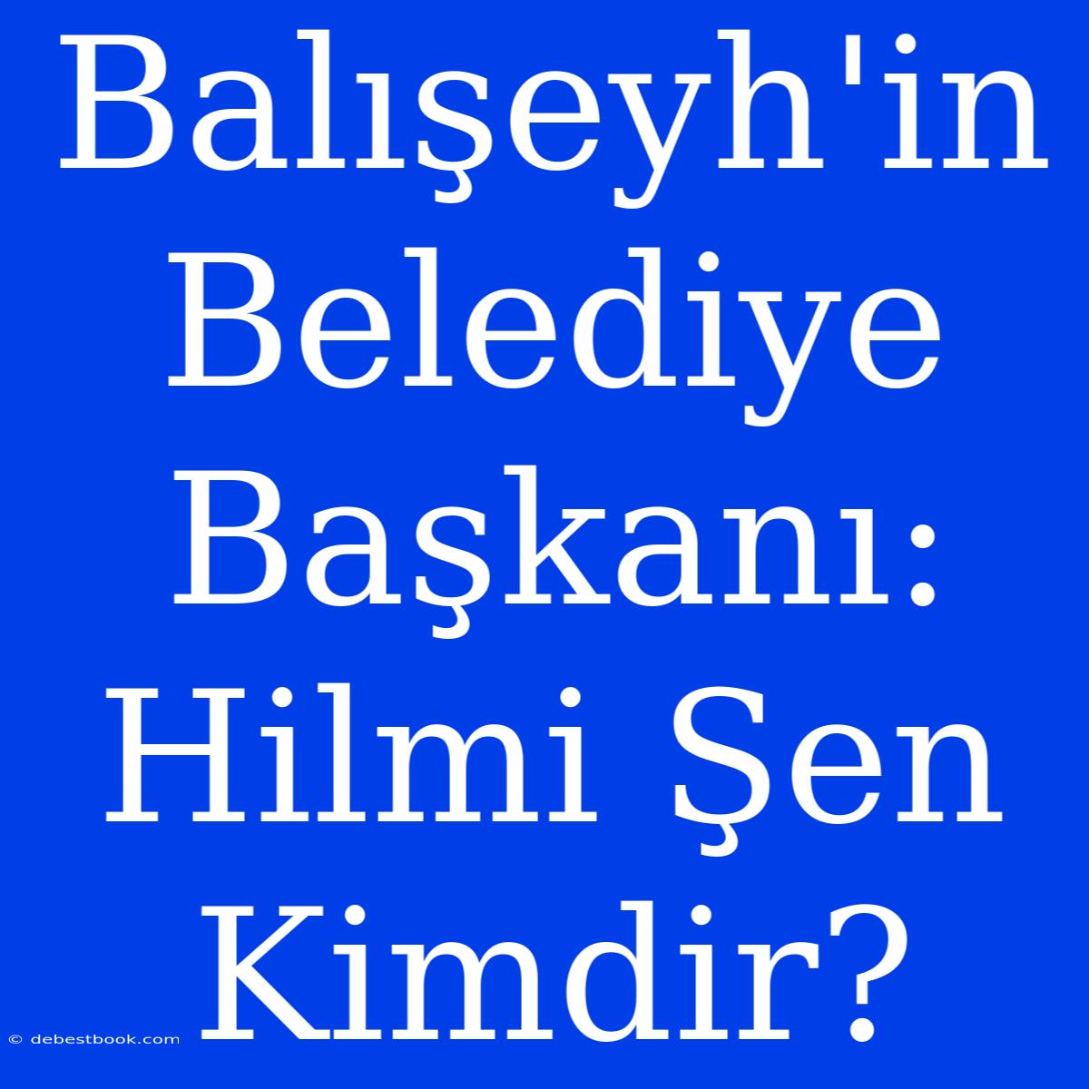 Balışeyh'in Belediye Başkanı: Hilmi Şen Kimdir?