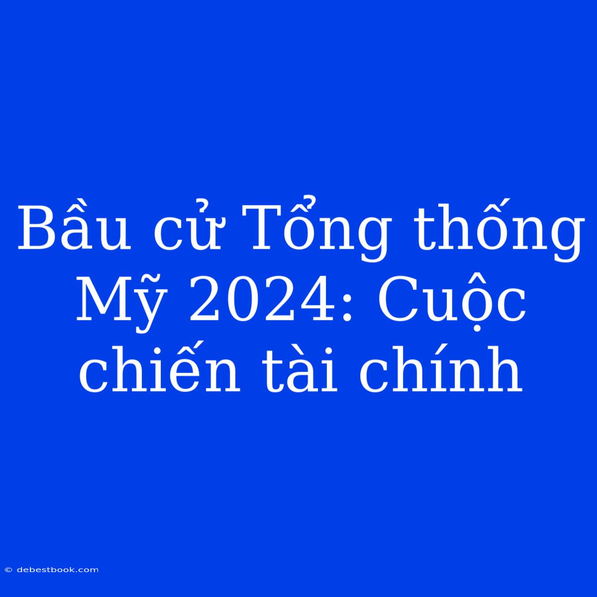 Bầu Cử Tổng Thống Mỹ 2024: Cuộc Chiến Tài Chính