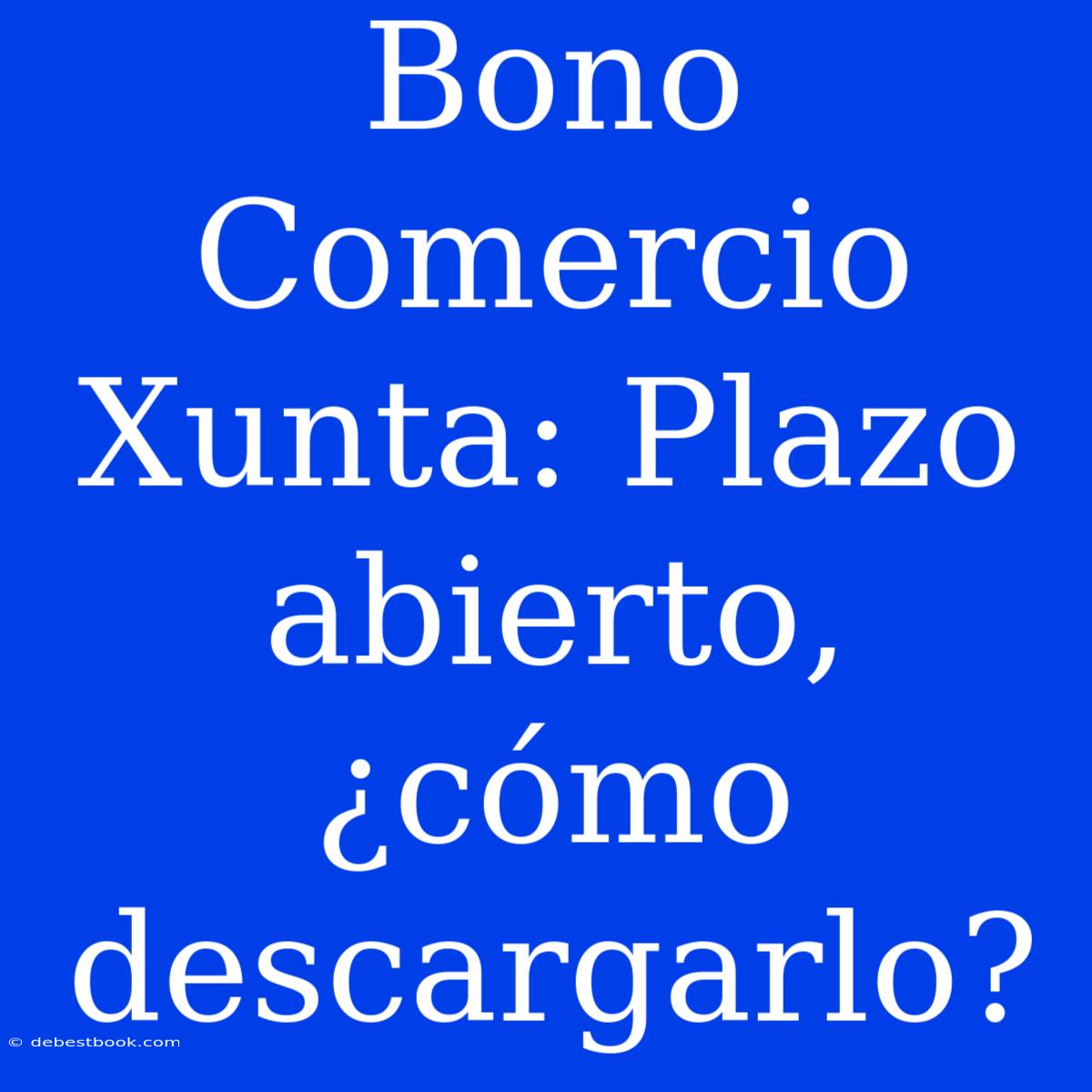 Bono Comercio Xunta: Plazo Abierto, ¿cómo Descargarlo?