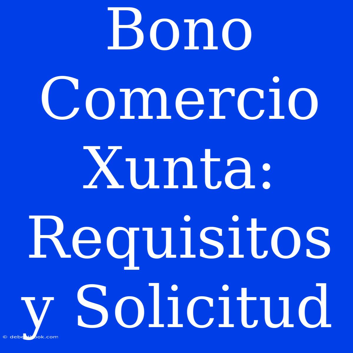 Bono Comercio Xunta: Requisitos Y Solicitud