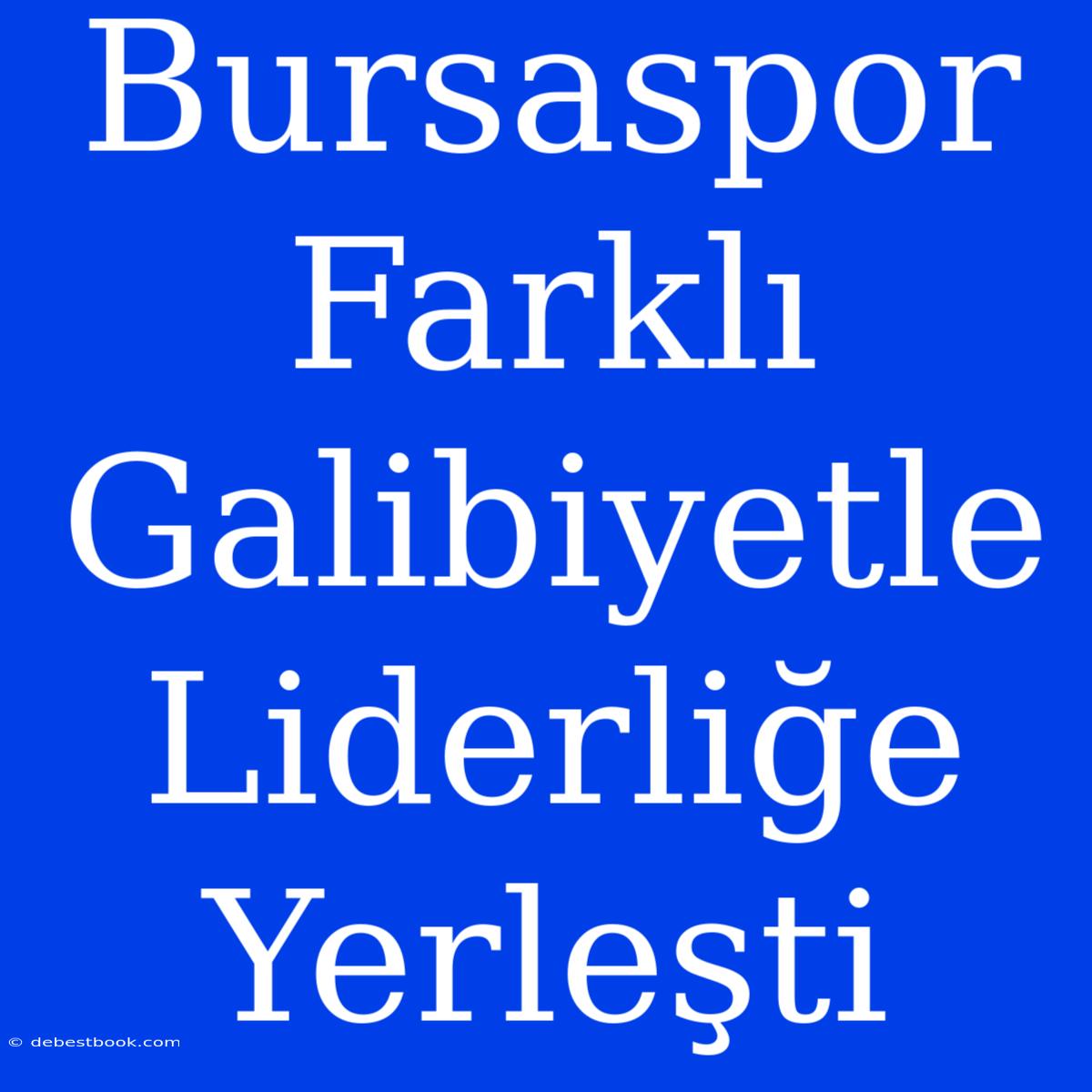 Bursaspor Farklı Galibiyetle Liderliğe Yerleşti