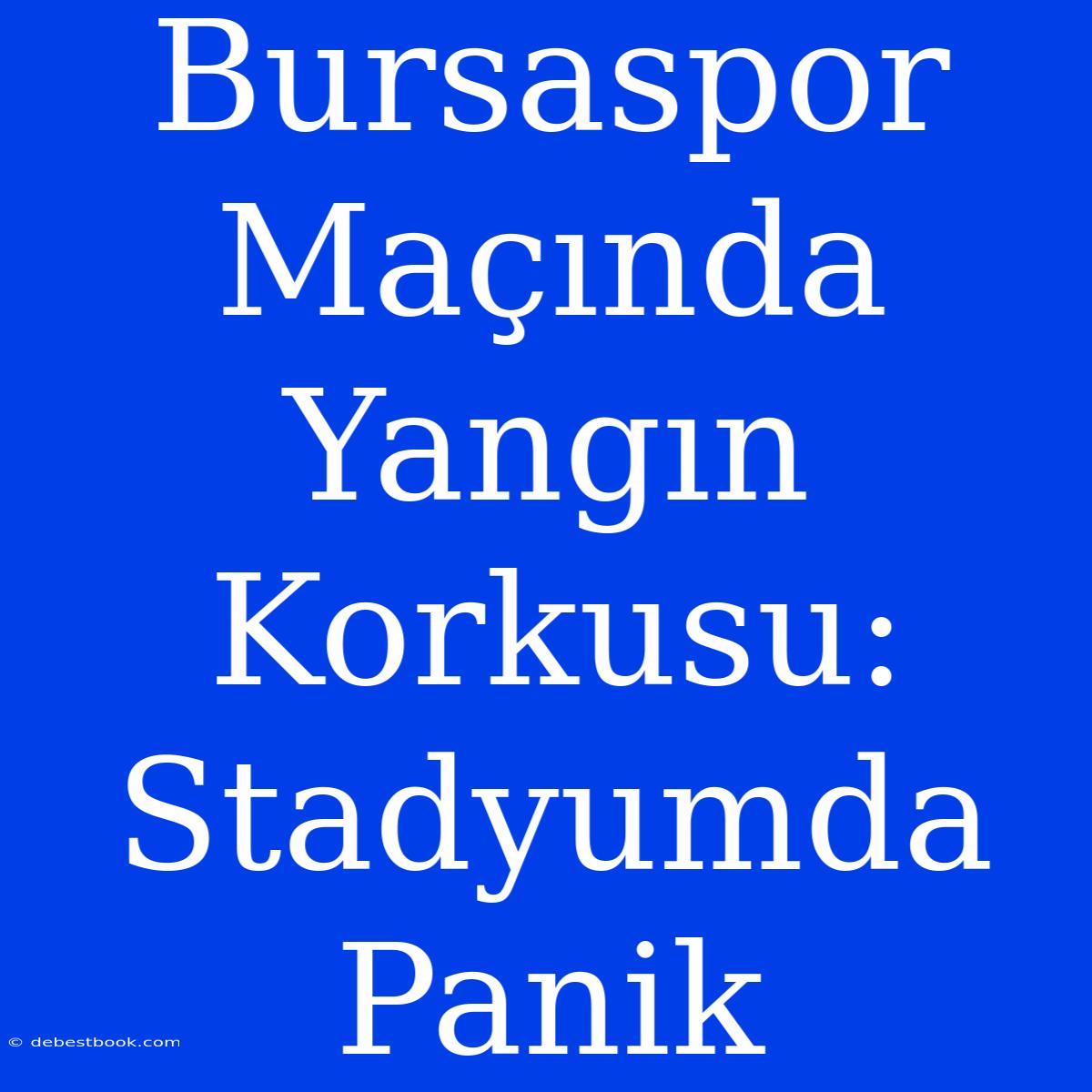 Bursaspor Maçında Yangın Korkusu: Stadyumda Panik