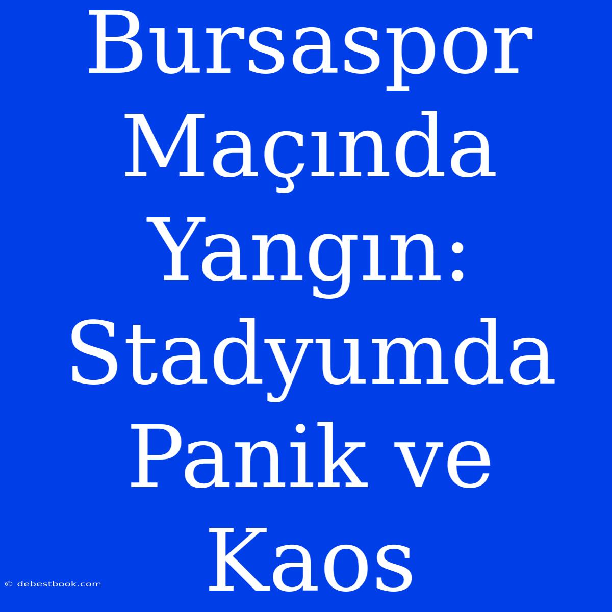 Bursaspor Maçında Yangın: Stadyumda Panik Ve Kaos