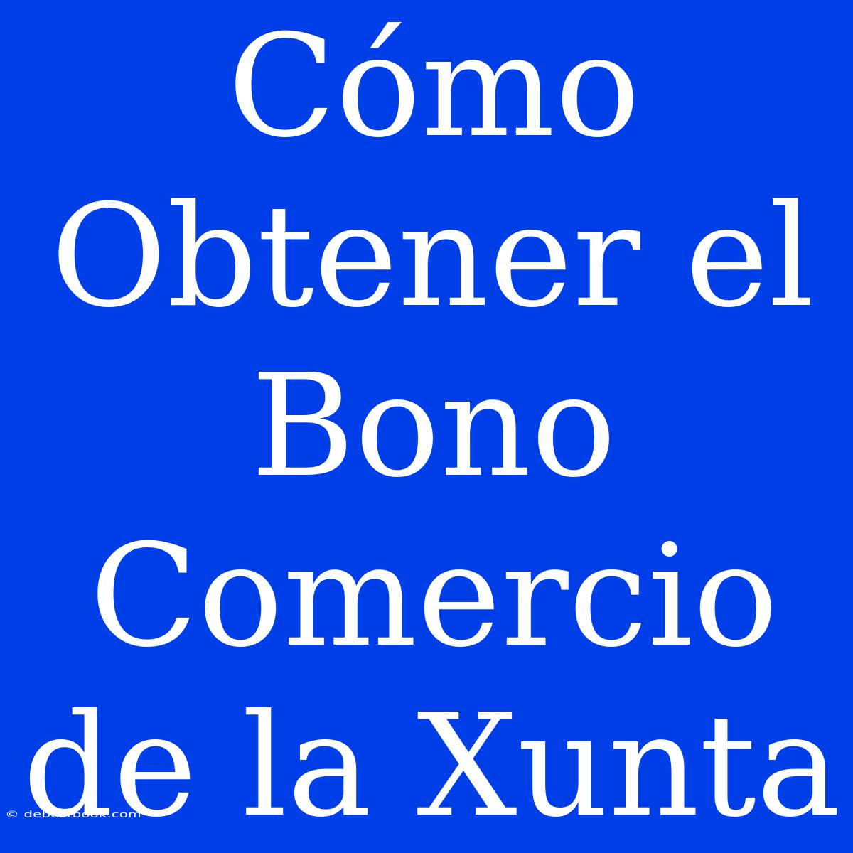 Cómo Obtener El Bono Comercio De La Xunta