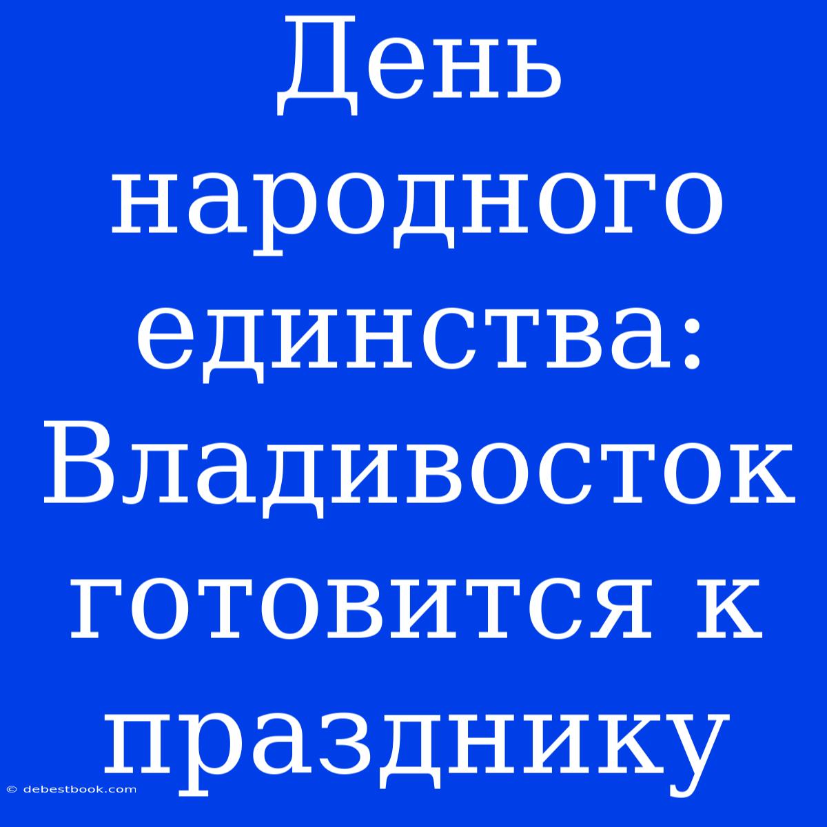 День Народного Единства: Владивосток Готовится К Празднику