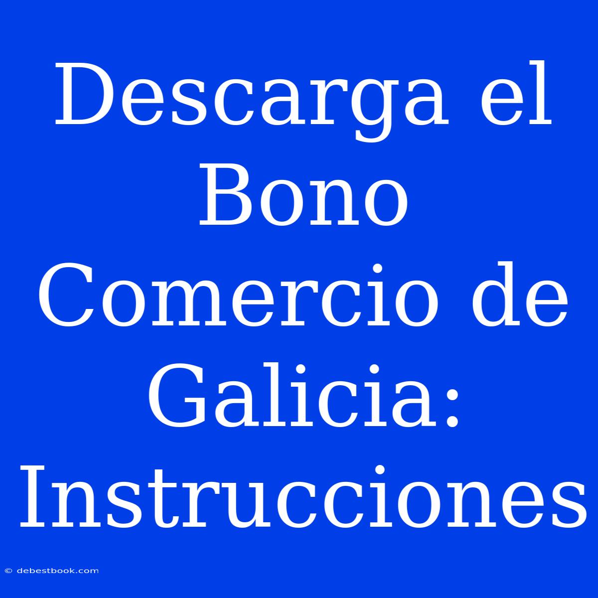 Descarga El Bono Comercio De Galicia: Instrucciones