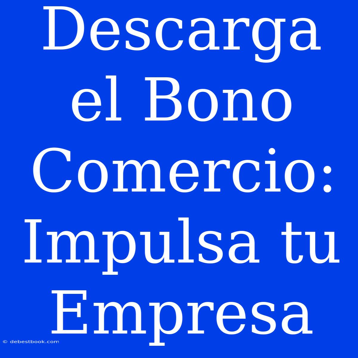 Descarga El Bono Comercio: Impulsa Tu Empresa