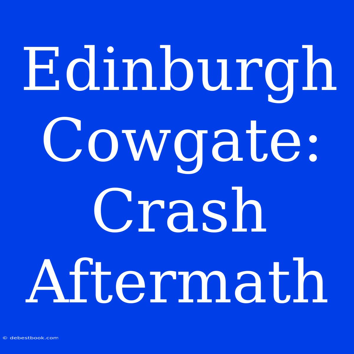 Edinburgh Cowgate: Crash Aftermath 