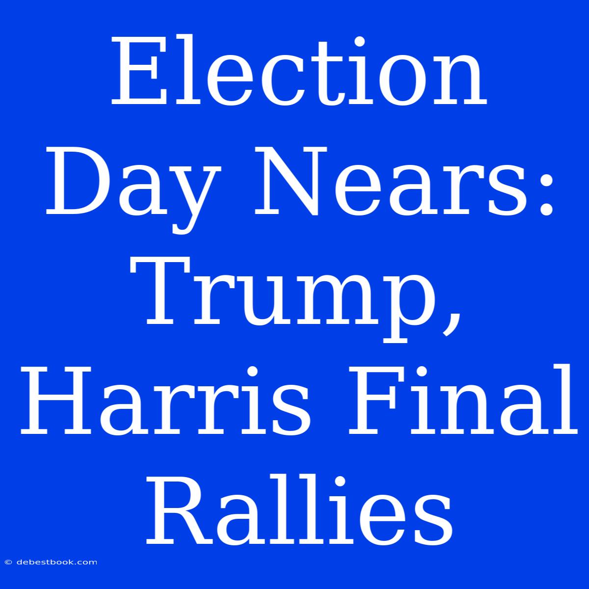 Election Day Nears: Trump, Harris Final Rallies 