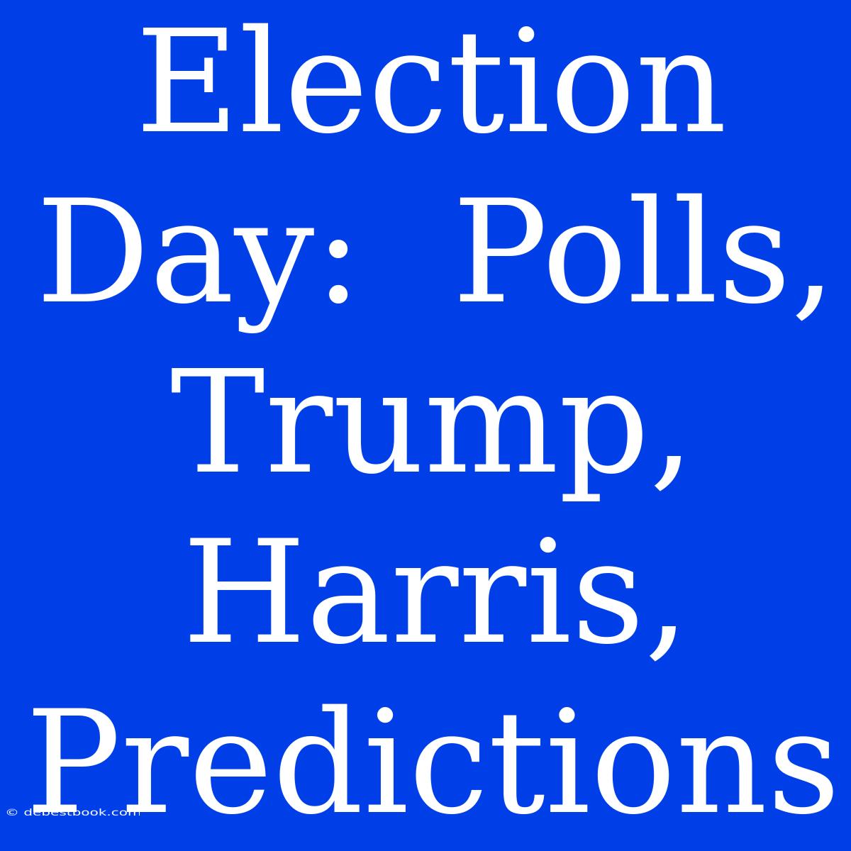 Election Day:  Polls, Trump, Harris,  Predictions 