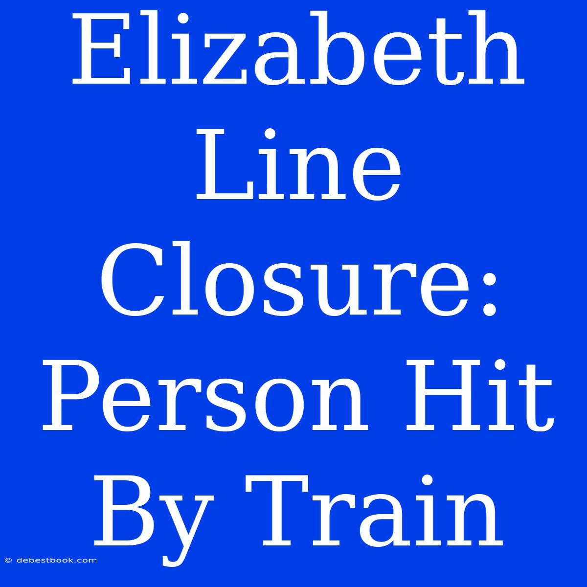 Elizabeth Line Closure: Person Hit By Train