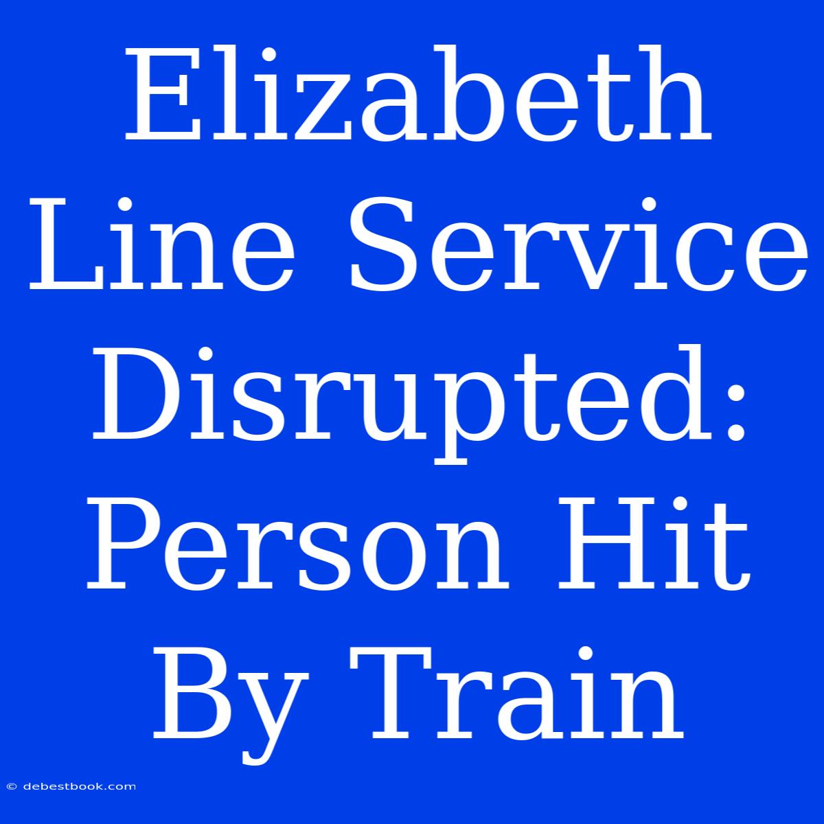 Elizabeth Line Service Disrupted: Person Hit By Train