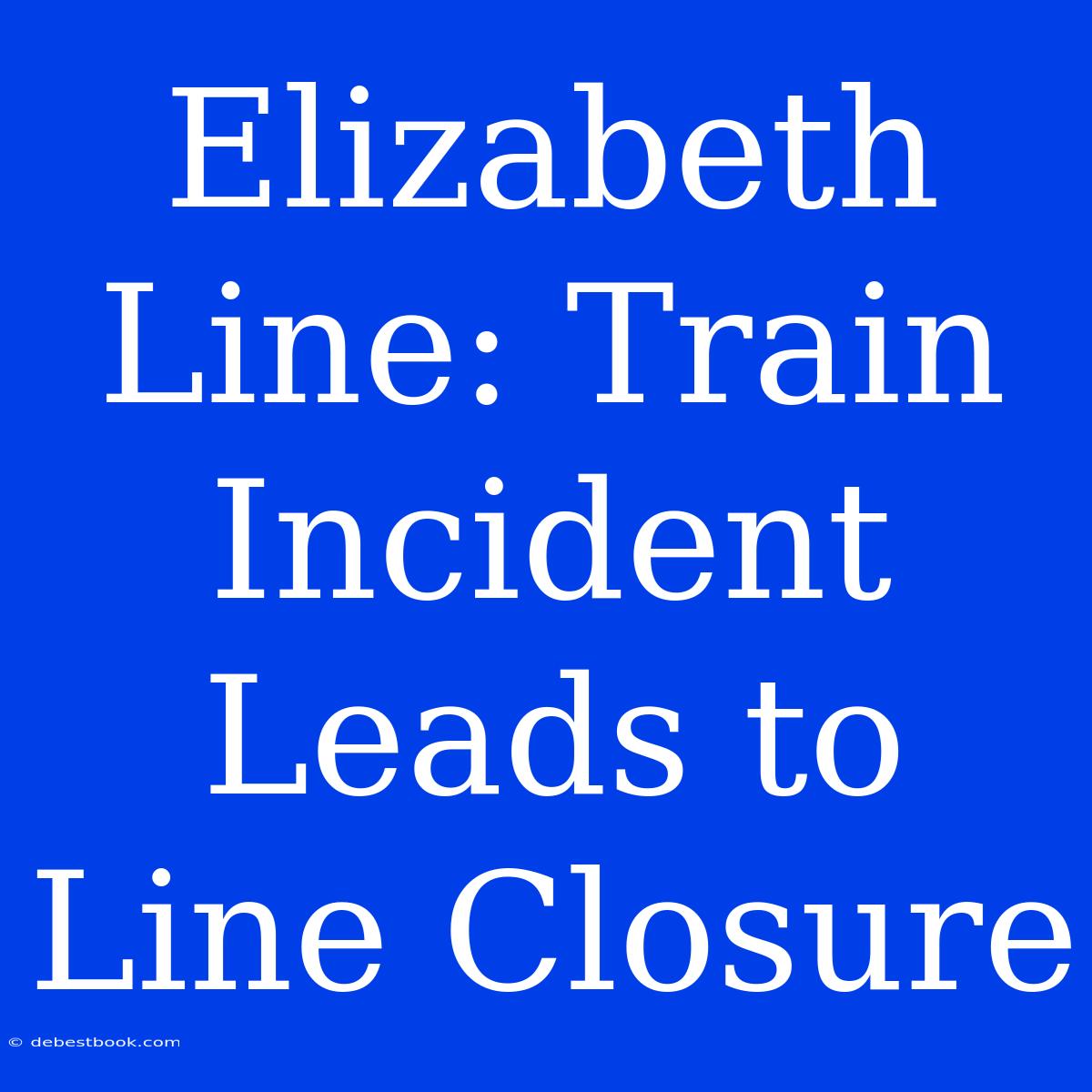 Elizabeth Line: Train Incident Leads To Line Closure