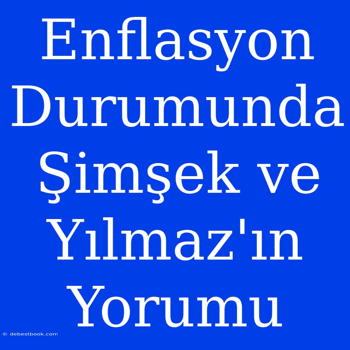 Enflasyon Durumunda Şimşek Ve Yılmaz'ın Yorumu 