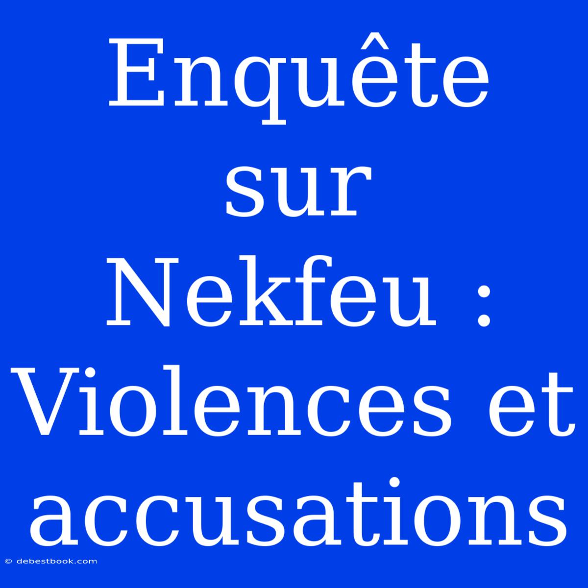 Enquête Sur Nekfeu : Violences Et Accusations 