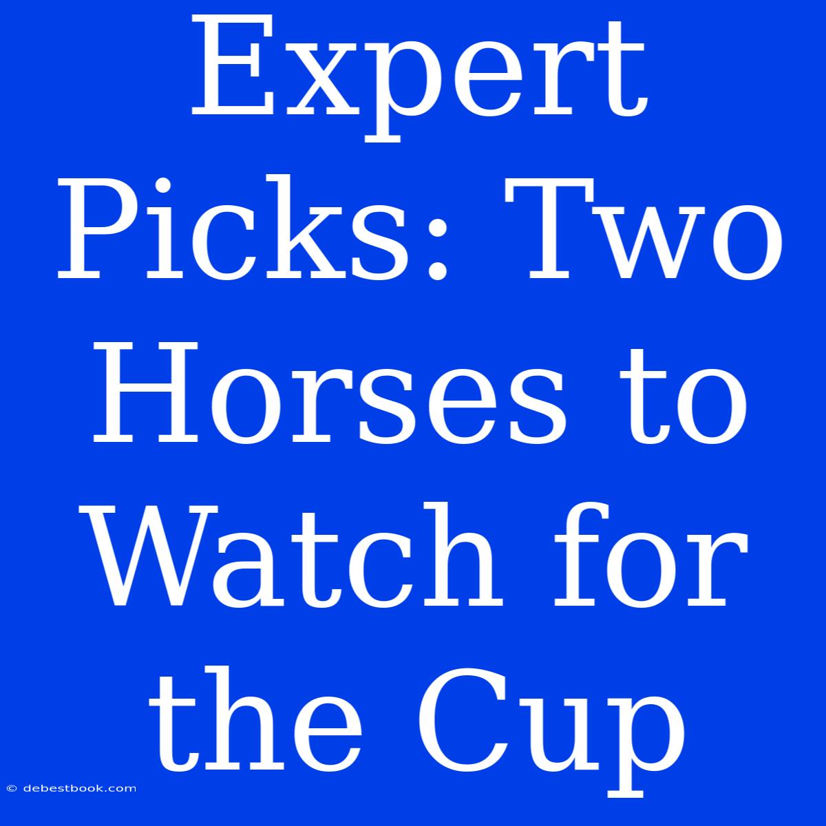 Expert Picks: Two Horses To Watch For The Cup