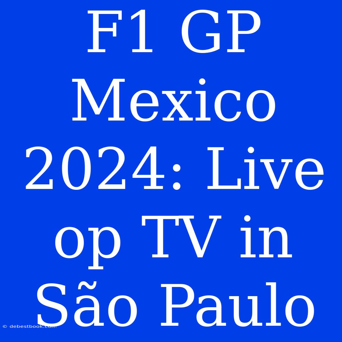 F1 GP Mexico 2024: Live Op TV In São Paulo