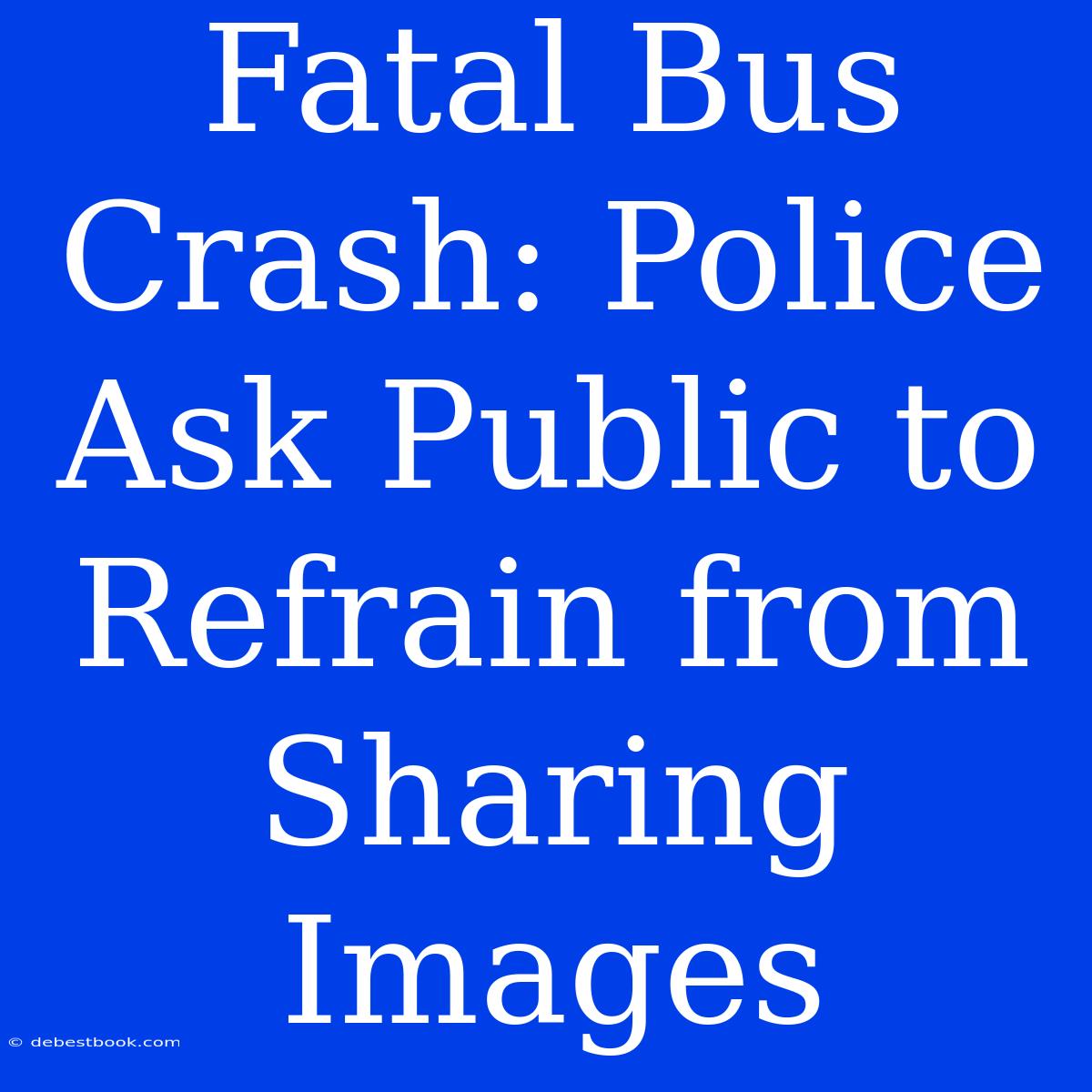 Fatal Bus Crash: Police Ask Public To Refrain From Sharing Images