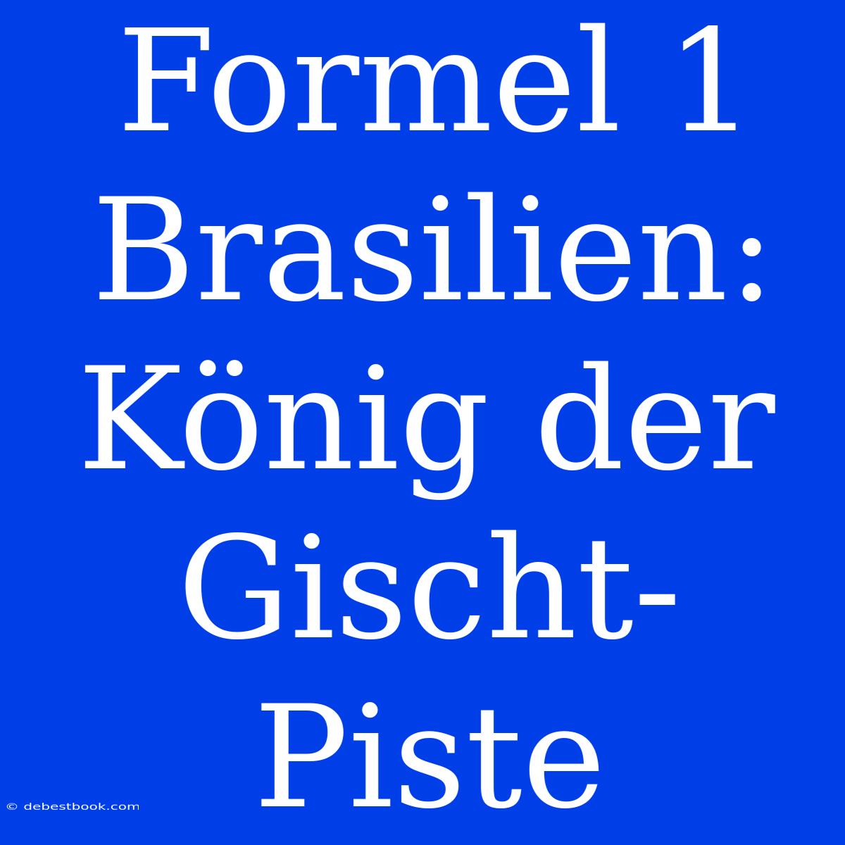 Formel 1 Brasilien: König Der Gischt-Piste