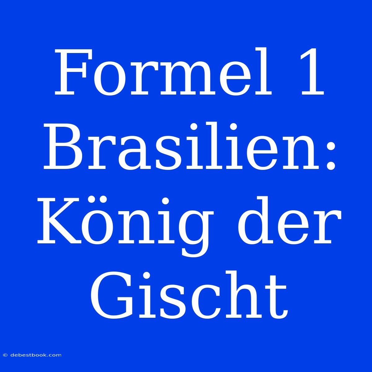 Formel 1 Brasilien: König Der Gischt