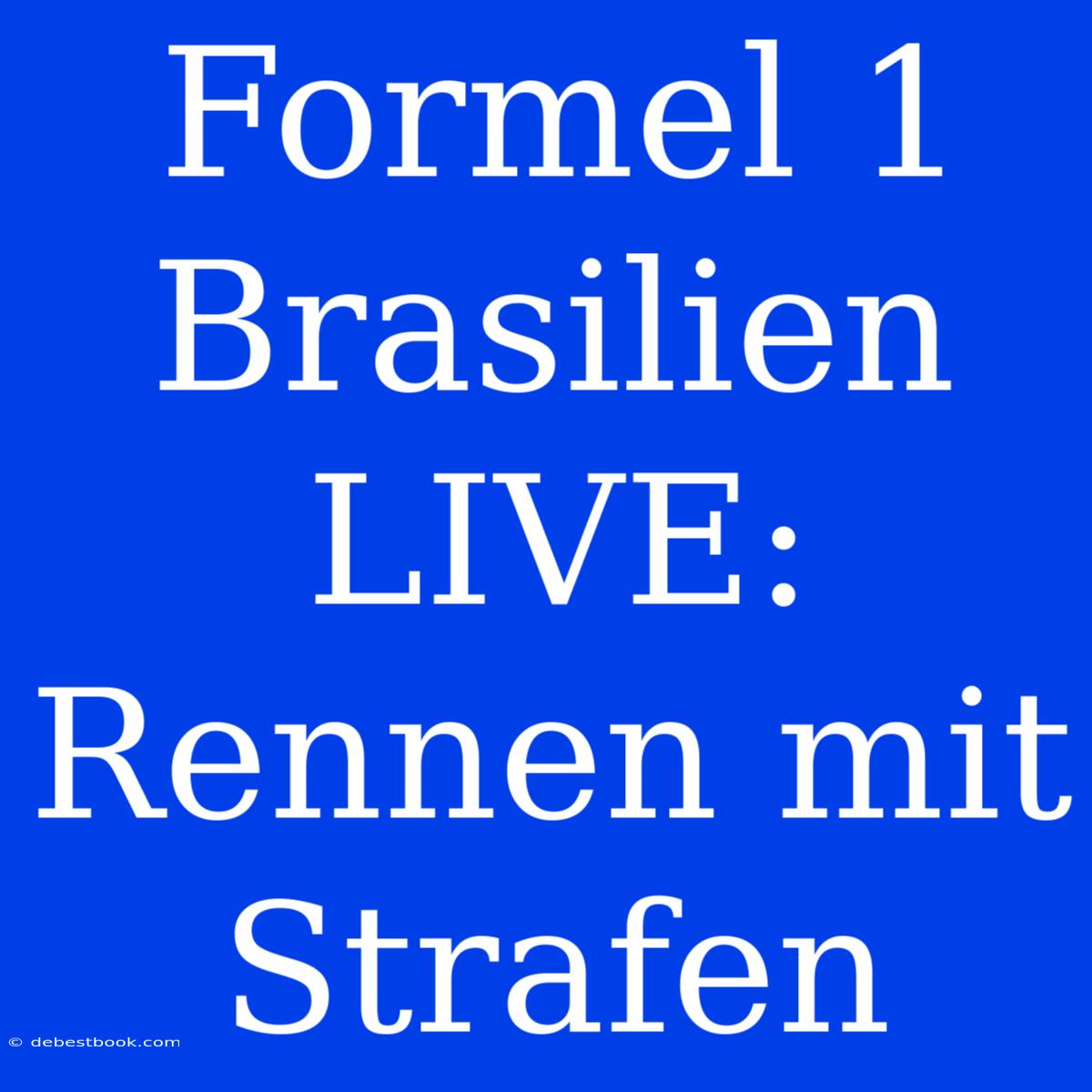 Formel 1 Brasilien LIVE: Rennen Mit Strafen