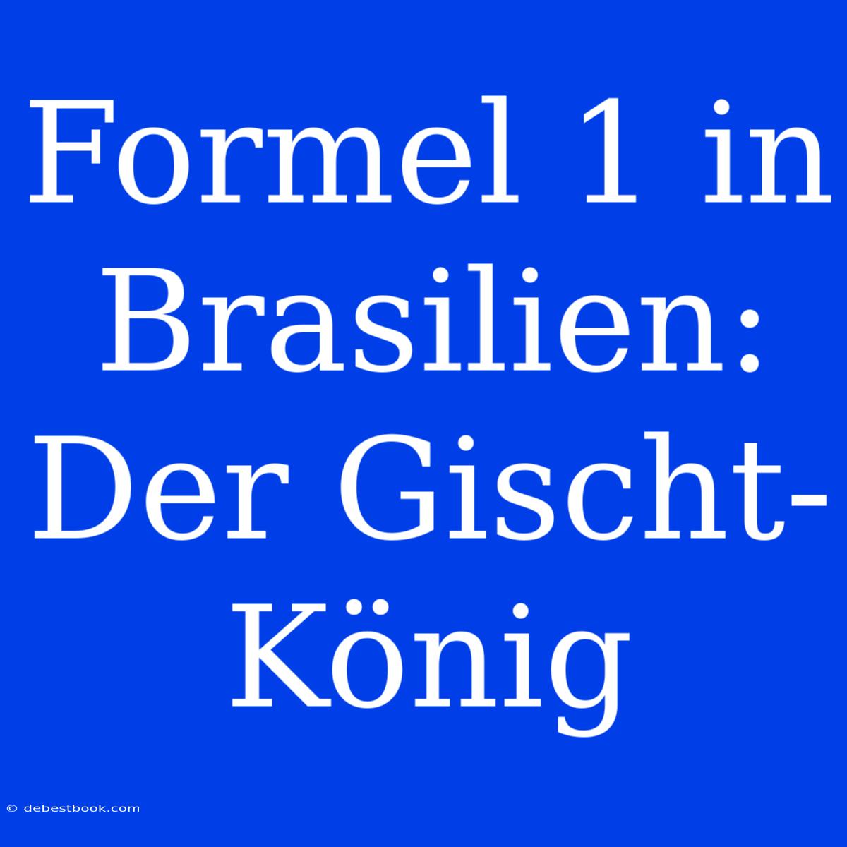 Formel 1 In Brasilien: Der Gischt-König