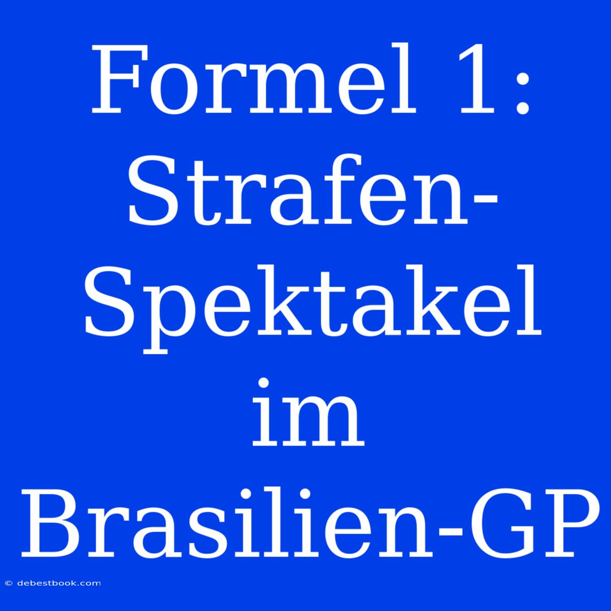 Formel 1: Strafen-Spektakel Im Brasilien-GP