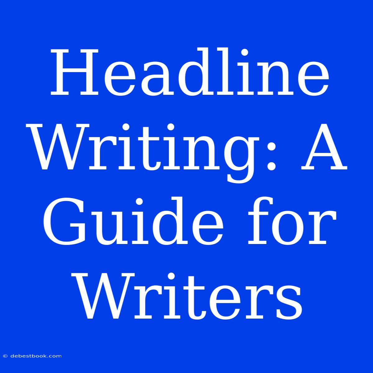 Headline Writing: A Guide For Writers