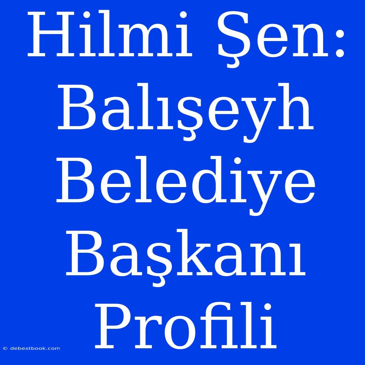 Hilmi Şen: Balışeyh Belediye Başkanı Profili