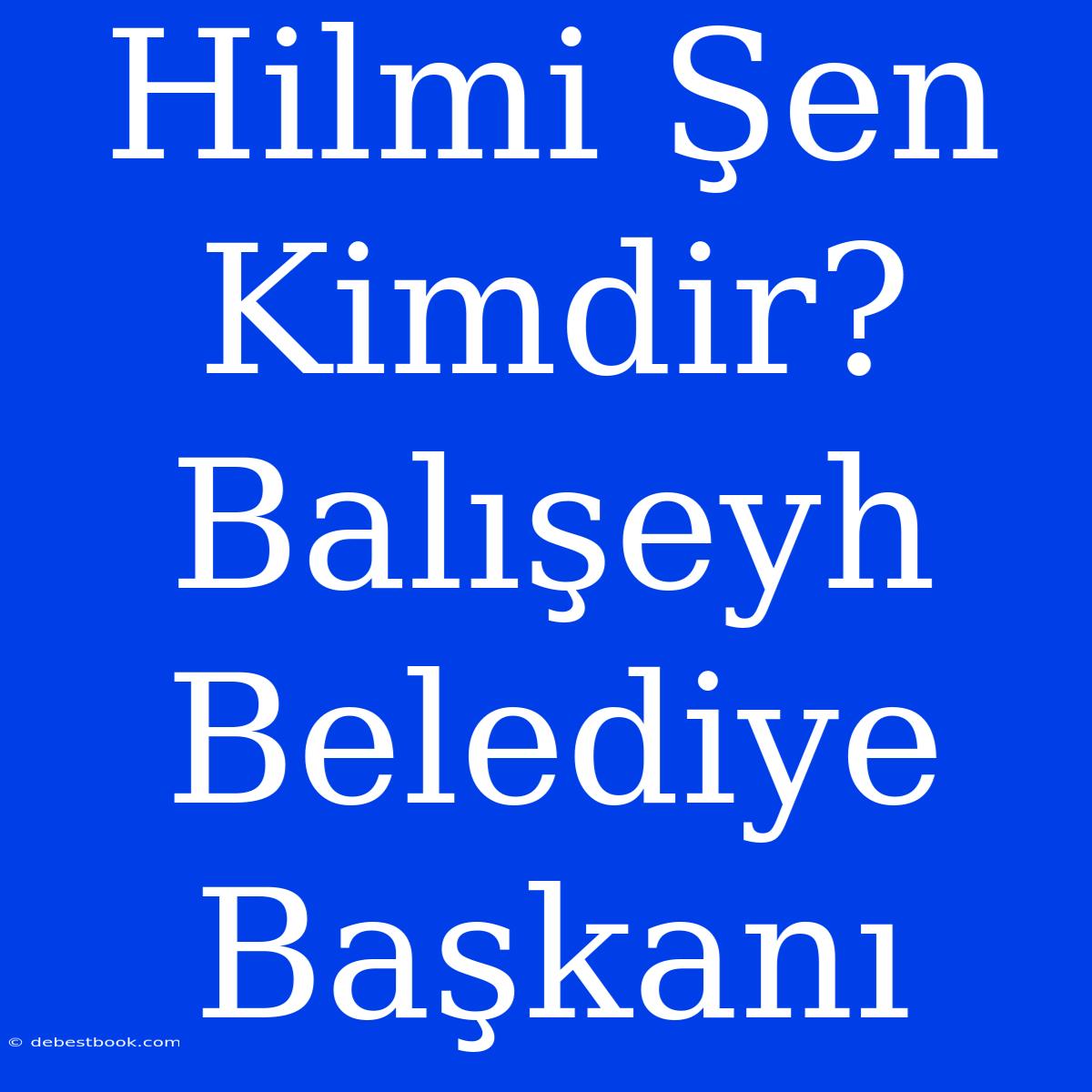 Hilmi Şen Kimdir? Balışeyh Belediye Başkanı