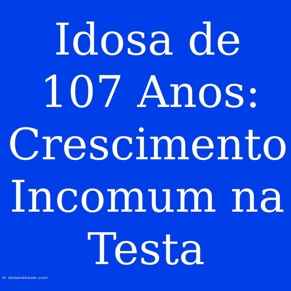 Idosa De 107 Anos: Crescimento Incomum Na Testa 