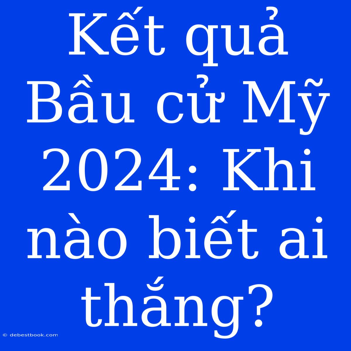 Kết Quả Bầu Cử Mỹ 2024: Khi Nào Biết Ai Thắng?