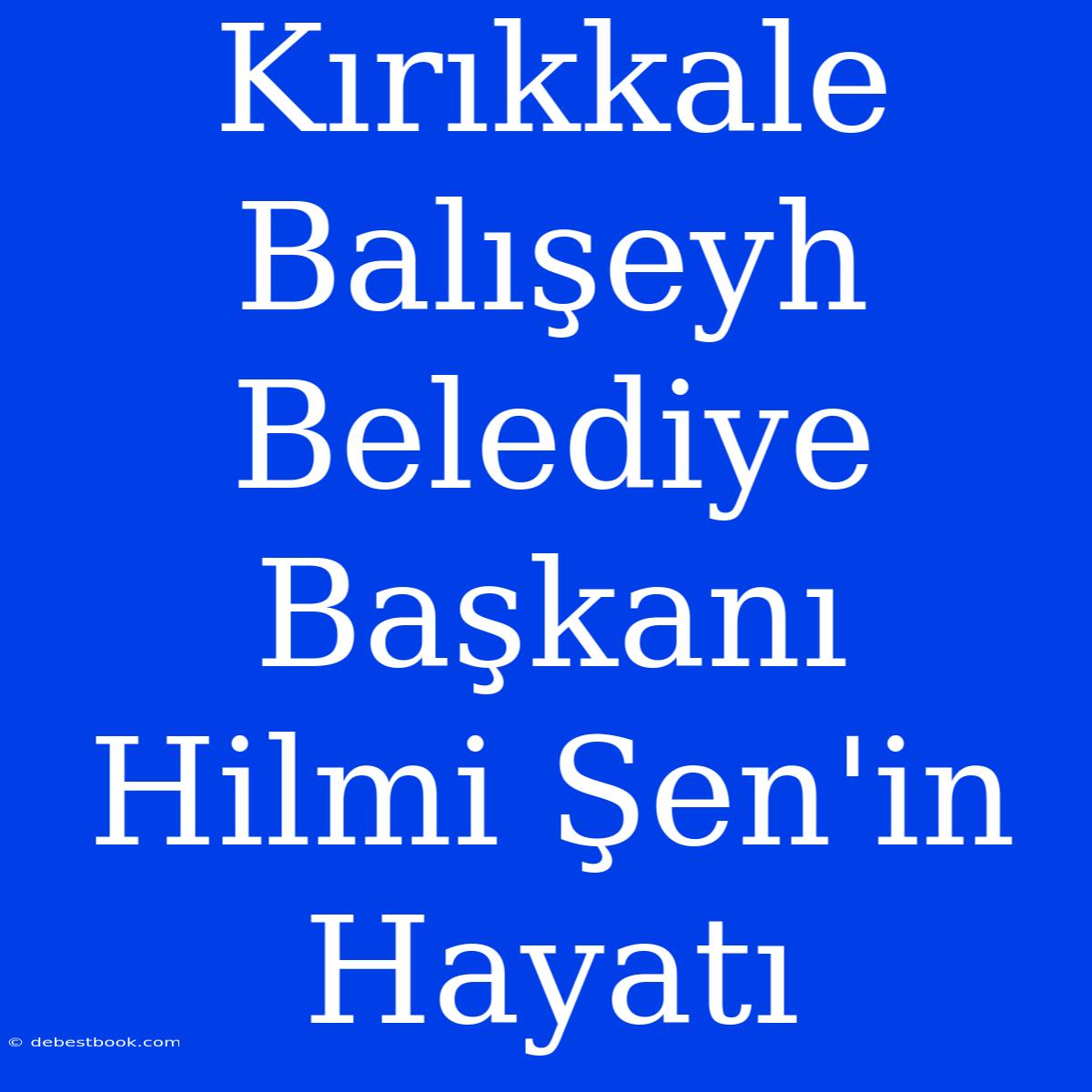 Kırıkkale Balışeyh Belediye Başkanı Hilmi Şen'in Hayatı