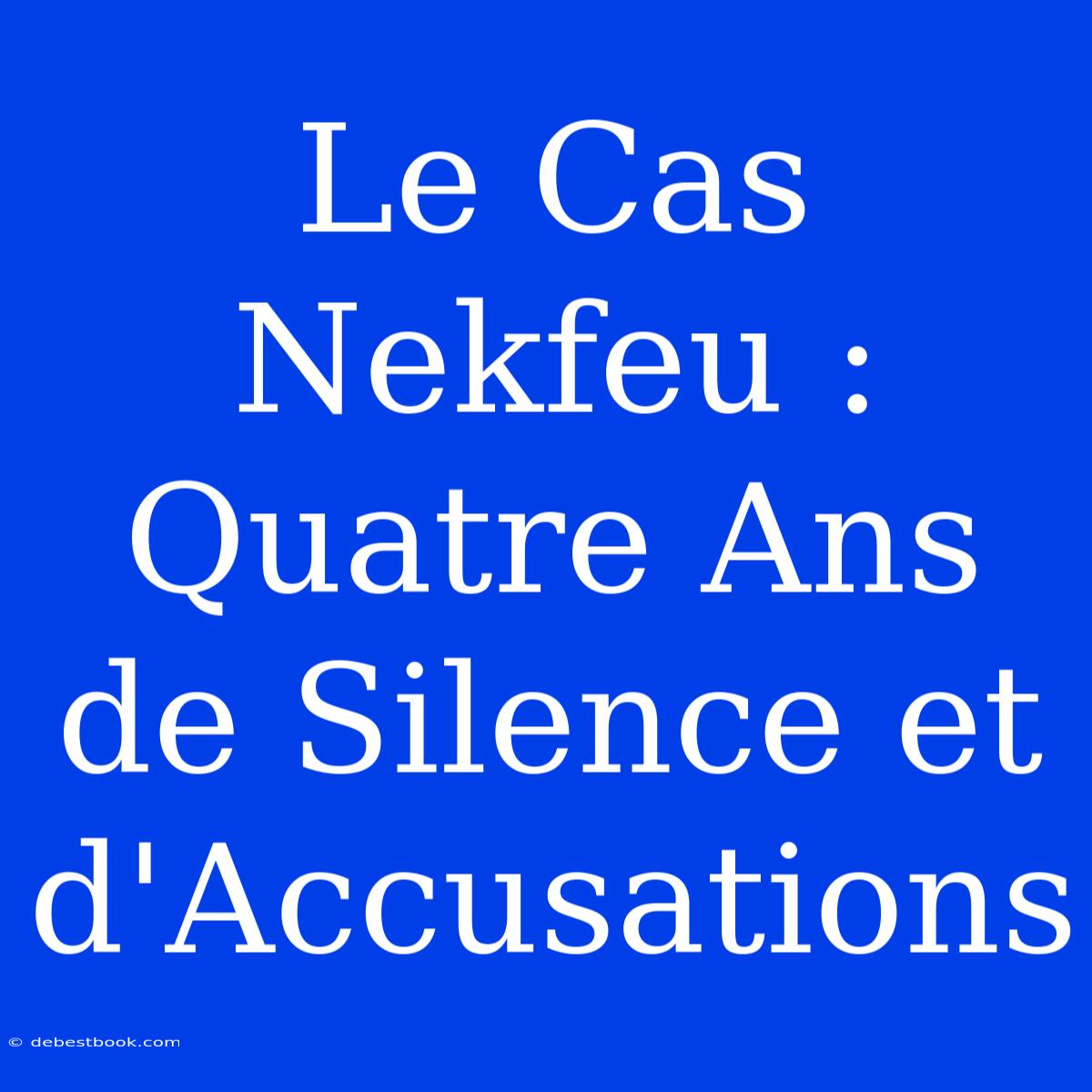 Le Cas Nekfeu : Quatre Ans De Silence Et D'Accusations