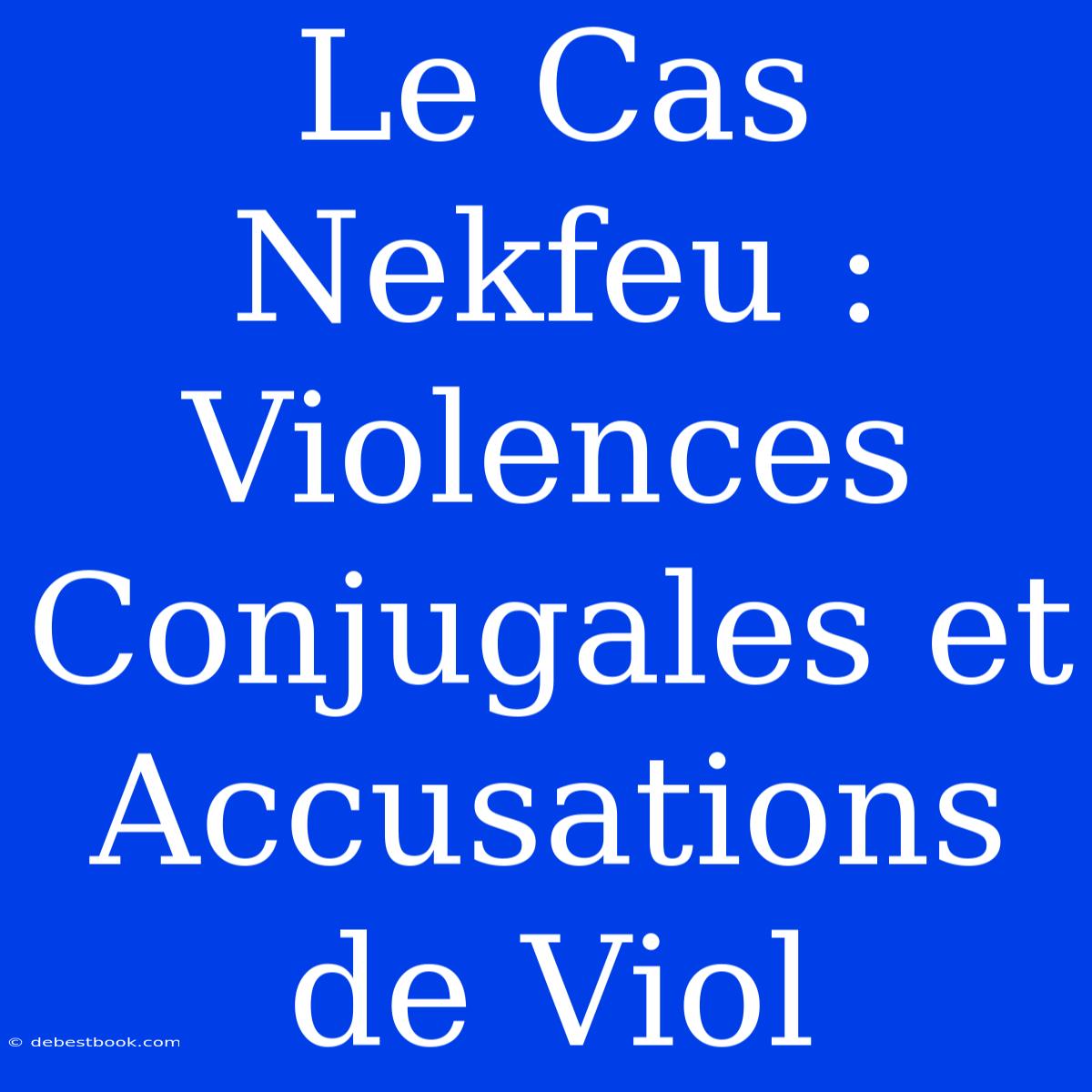 Le Cas Nekfeu : Violences Conjugales Et Accusations De Viol 