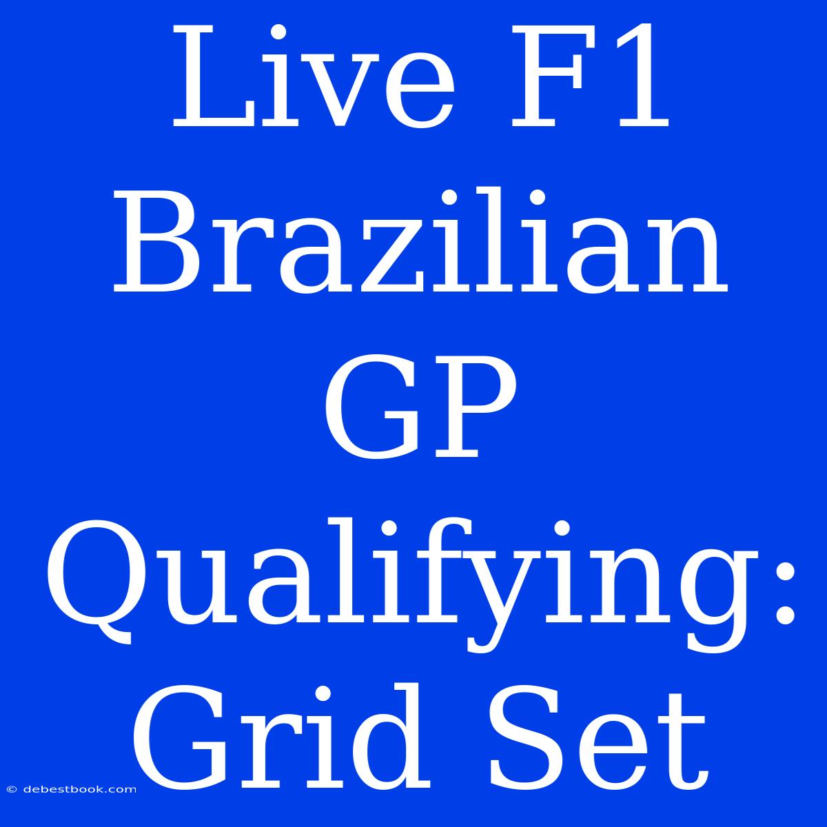 Live F1 Brazilian GP Qualifying: Grid Set