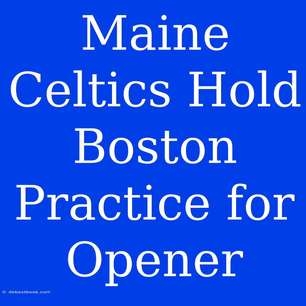 Maine Celtics Hold Boston Practice For Opener