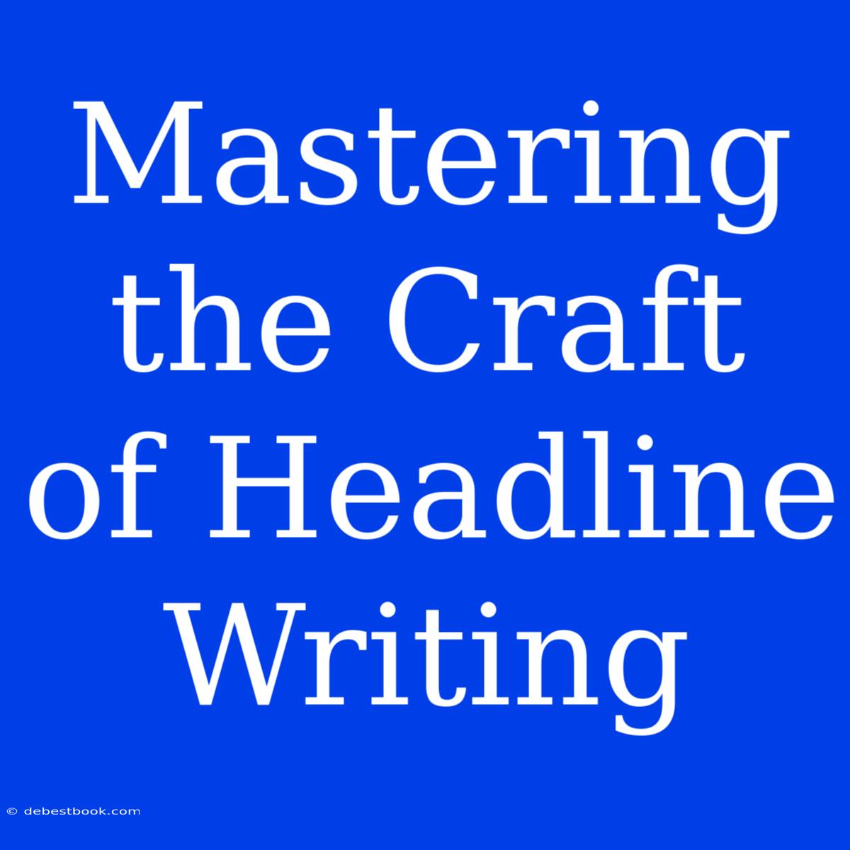 Mastering The Craft Of Headline Writing