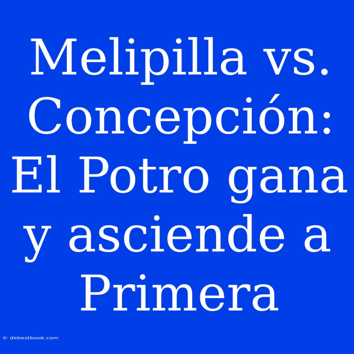 Melipilla Vs. Concepción: El Potro Gana Y Asciende A Primera