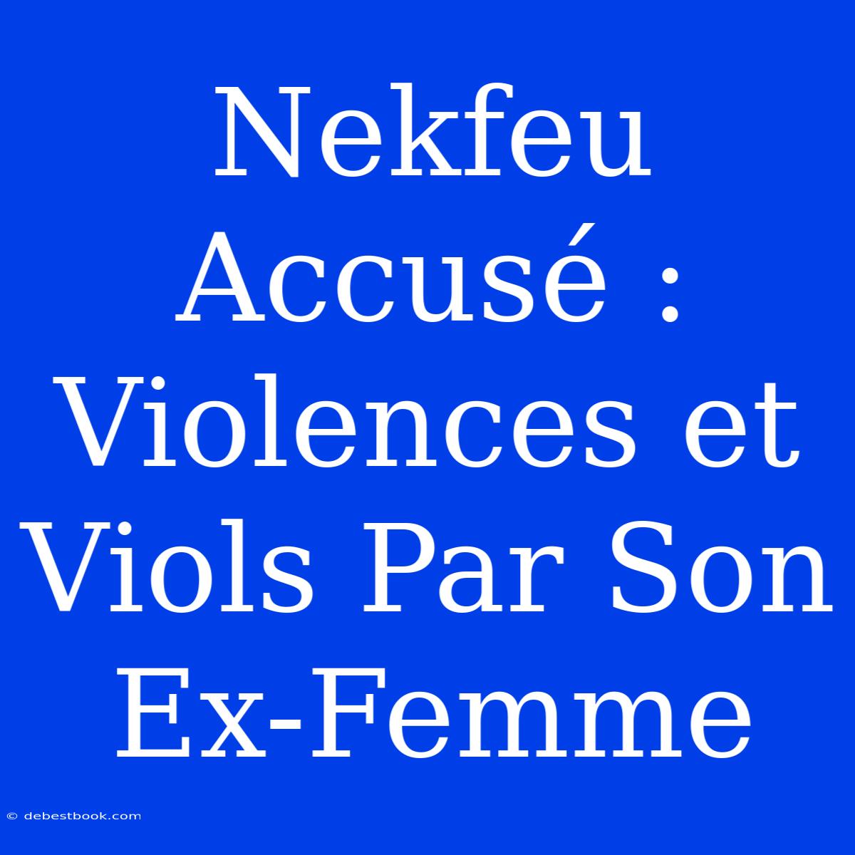 Nekfeu Accusé : Violences Et Viols Par Son Ex-Femme