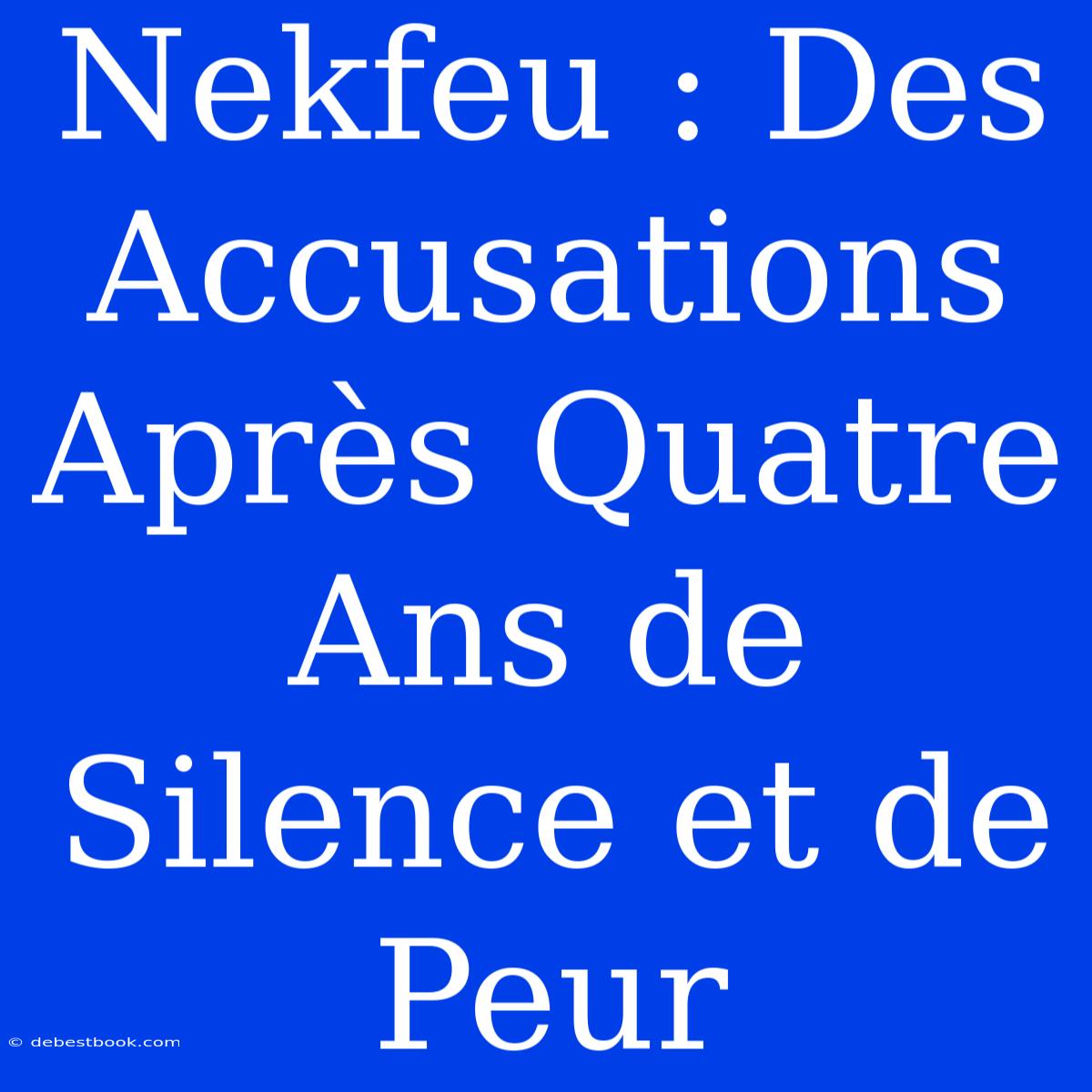 Nekfeu : Des Accusations Après Quatre Ans De Silence Et De Peur 