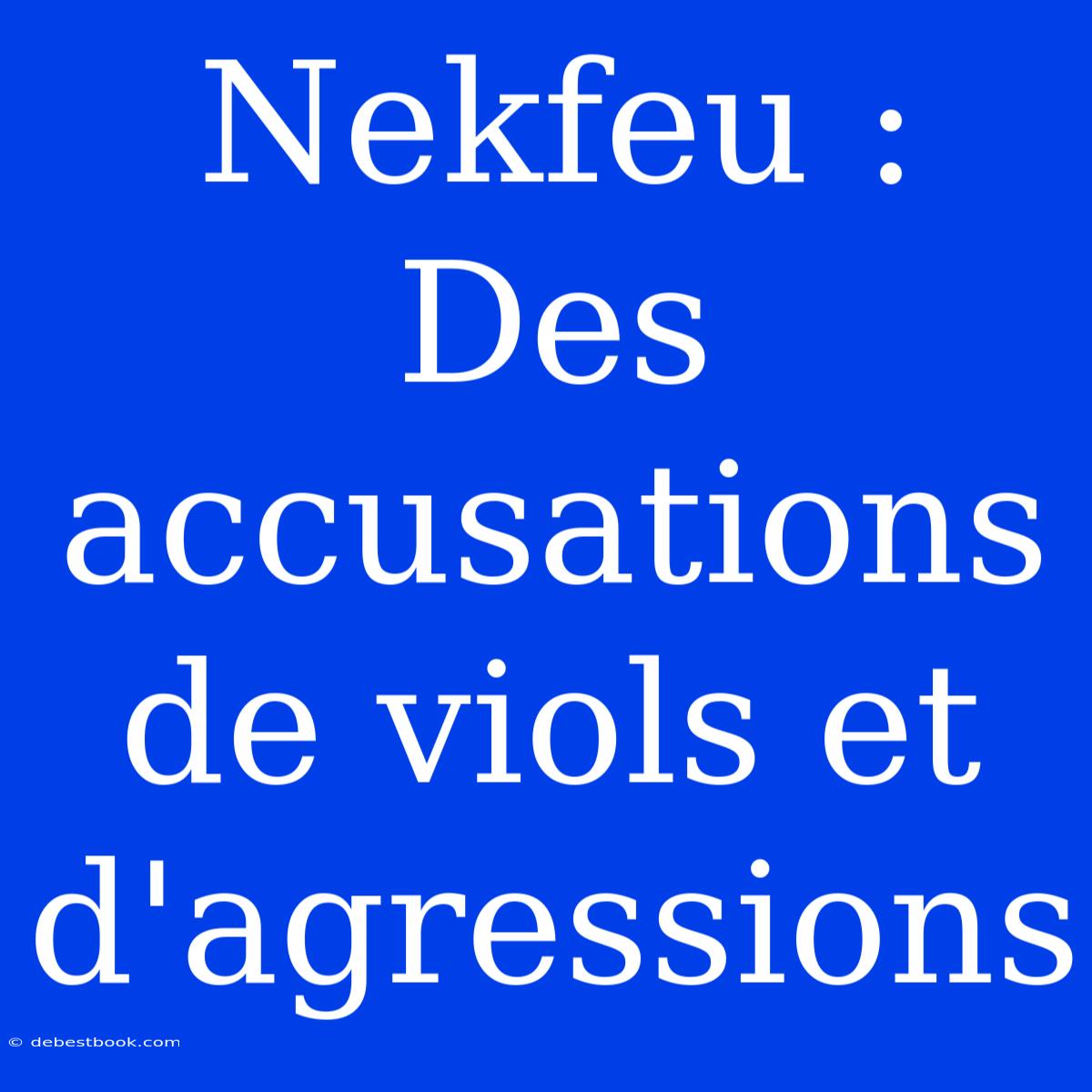 Nekfeu : Des Accusations De Viols Et D'agressions