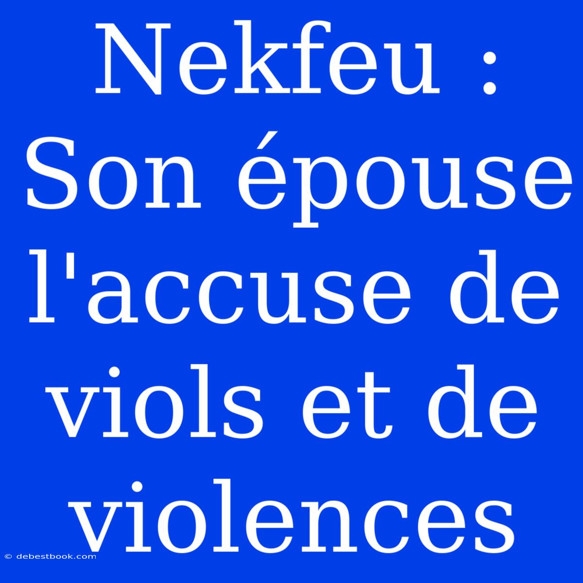 Nekfeu : Son Épouse L'accuse De Viols Et De Violences