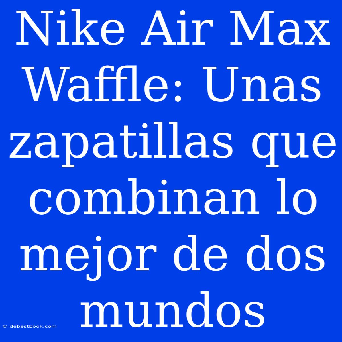 Nike Air Max Waffle: Unas Zapatillas Que Combinan Lo Mejor De Dos Mundos