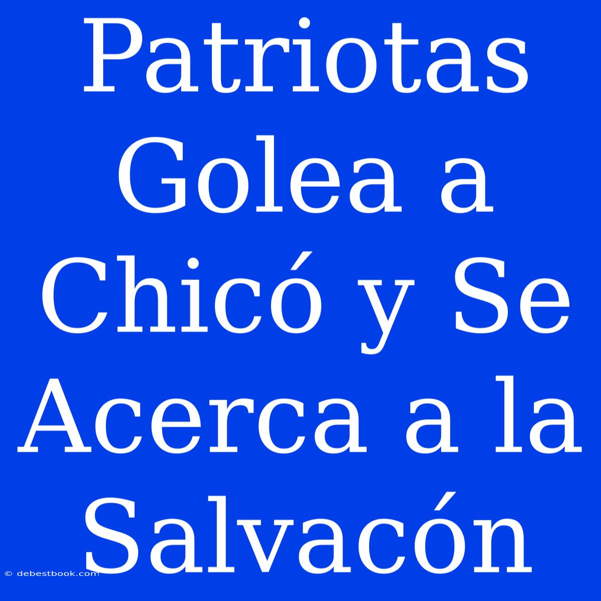 Patriotas Golea A Chicó Y Se Acerca A La Salvacón 